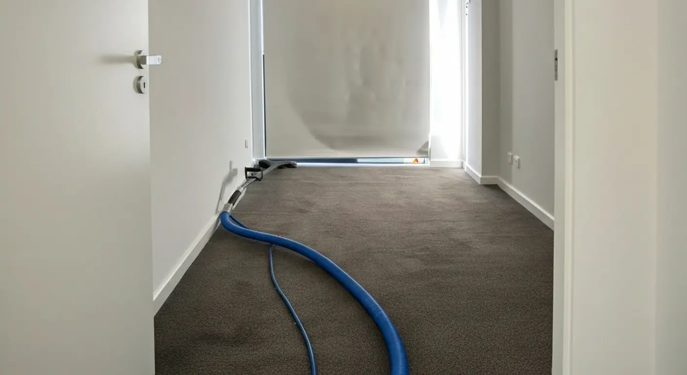 Professional carpet cleaning before and after comparison showing deep stain removal and restoration