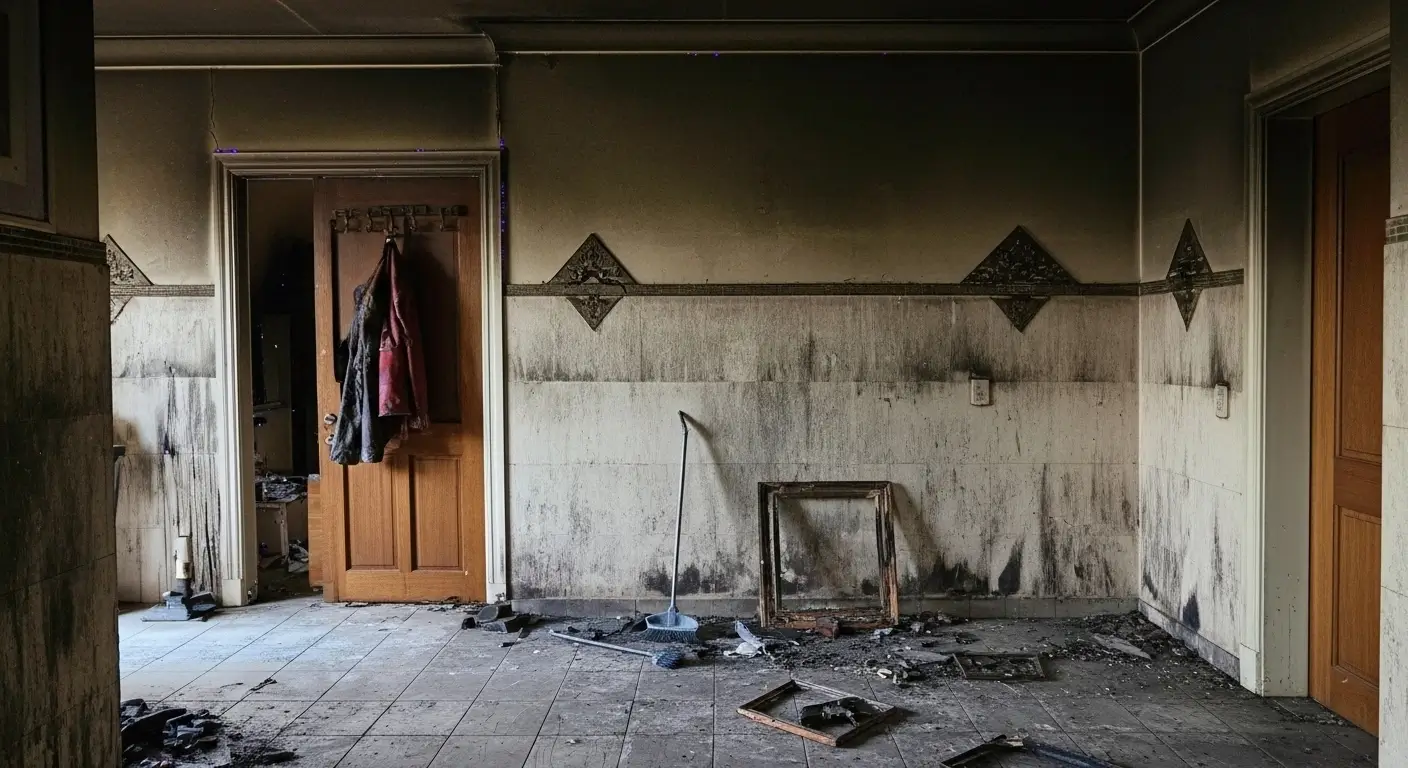 Professional fire damage restoration showing expert service in Sydney property